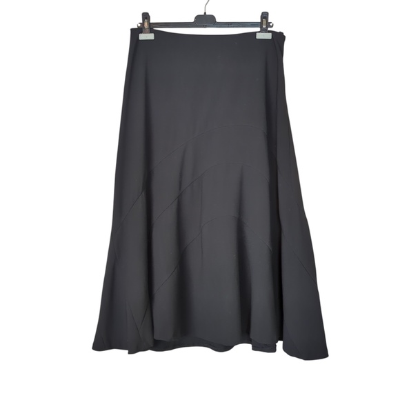 NIC+ZOE Black Flared A-line Midi Skirt NWT - Picture 2 of 13